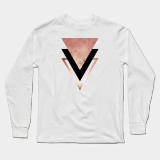 Art Deco Geometric Triangles Long Sleeve T-Shirt